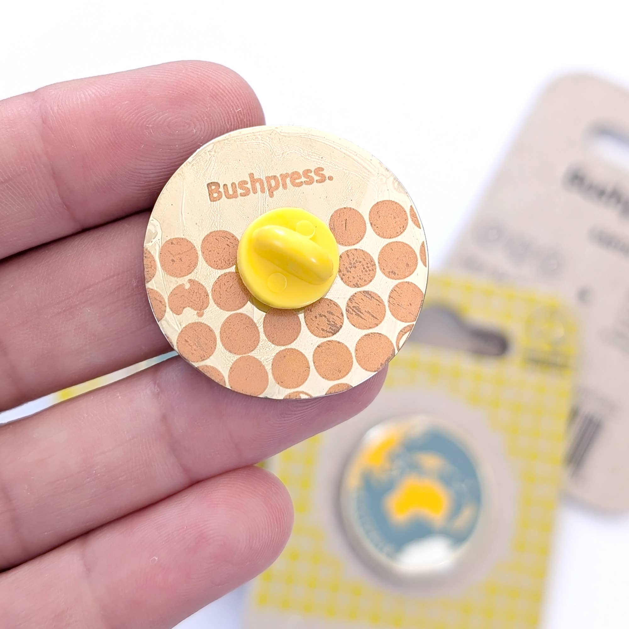 Bushpress - Wholesale Lapel Pin/Button - Earth enamel pin, orange 5