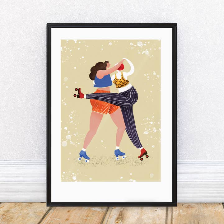 Roller figurer A4 Art Print for engroshandel hos Emily Nash Illustration Greeting Cards