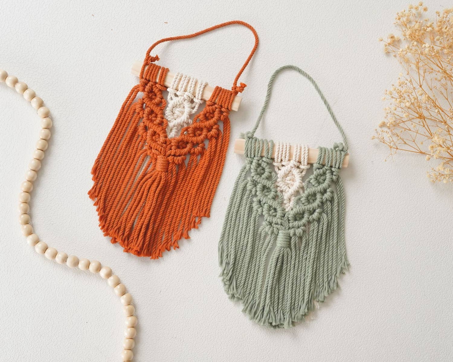 BeanDaikon - Vendita all'ingrosso Kit per lavoretti fai da te - Kit artigianale da appendere a parete in mini macramè K1710