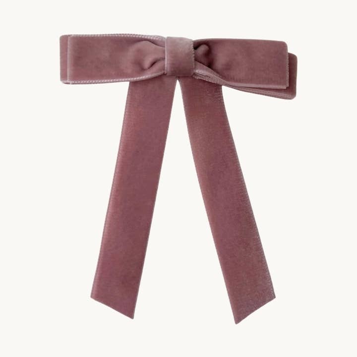 Children's Velvet Bow Hair Clip for wholesale by Tayla Tayla