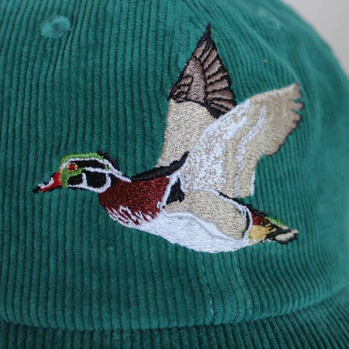 Teal Wood Duck Corduroy Hat for wholesale on Faire2