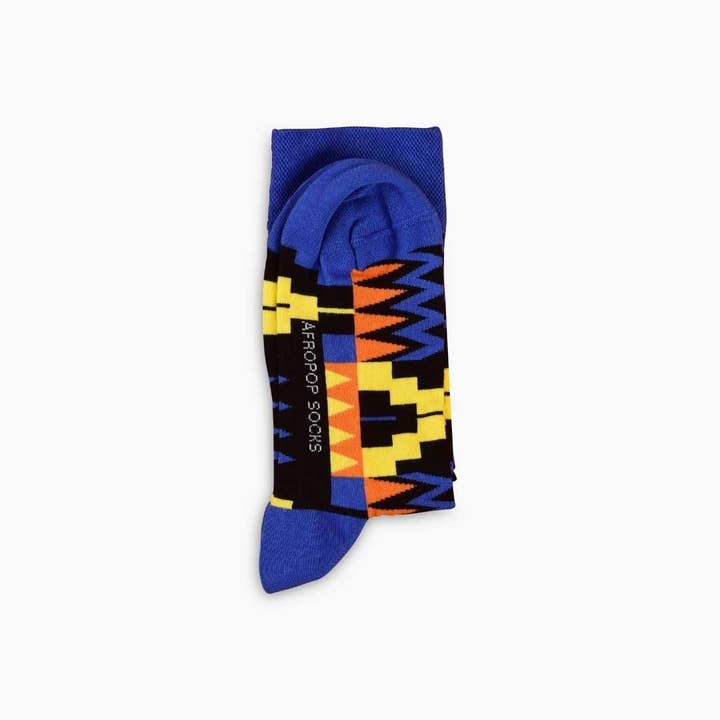 Afropop – wholesale Socks – Unisex – Zion Socks Blue1