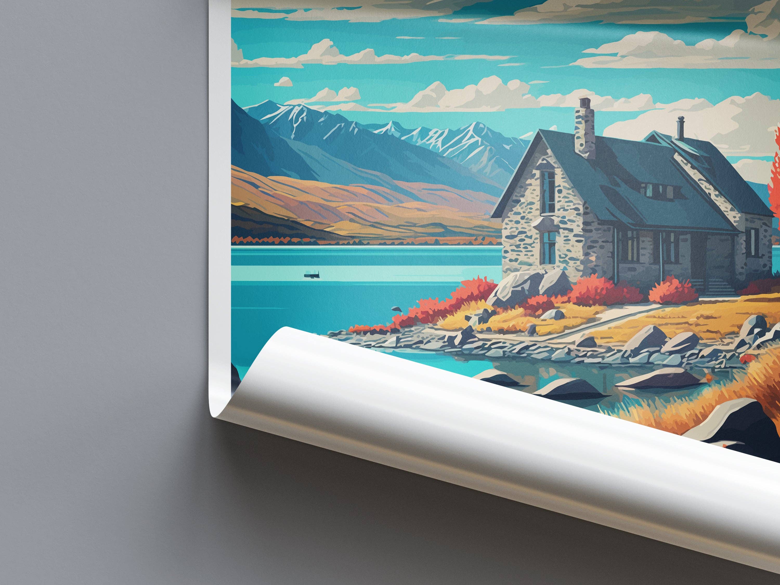 TravelzonaArt – wholesale Poster – Lake Tekapo New Zealand Travel Poster6