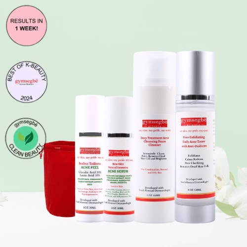 Acne Set: Cleanser, Toner, Serum, and Acid Peel for wholesale by Gymsegbe