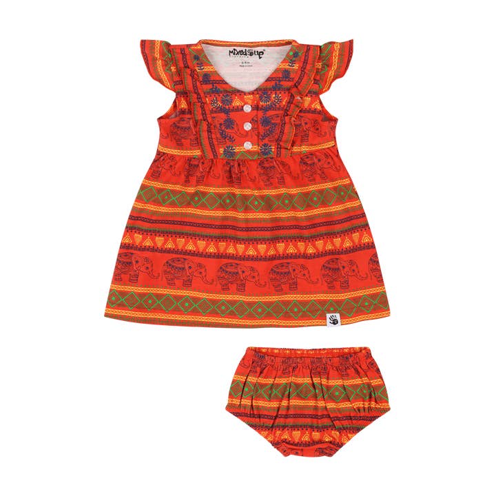 Vestito Baby Dress Set – Global Stripes for wholesale by Mixed Up Clothing