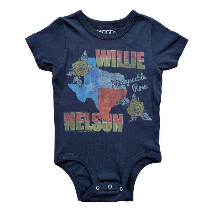 Willie Nelson Honeysuckle Rose Grenouillère pour la vente par Rowdy Sprout