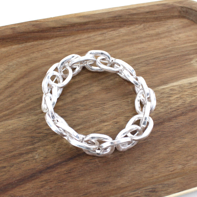 Pretty Persuasions – Engroshandel Armbånd med led og kæde – B24002 Chain Link Stretcharmbånd0
