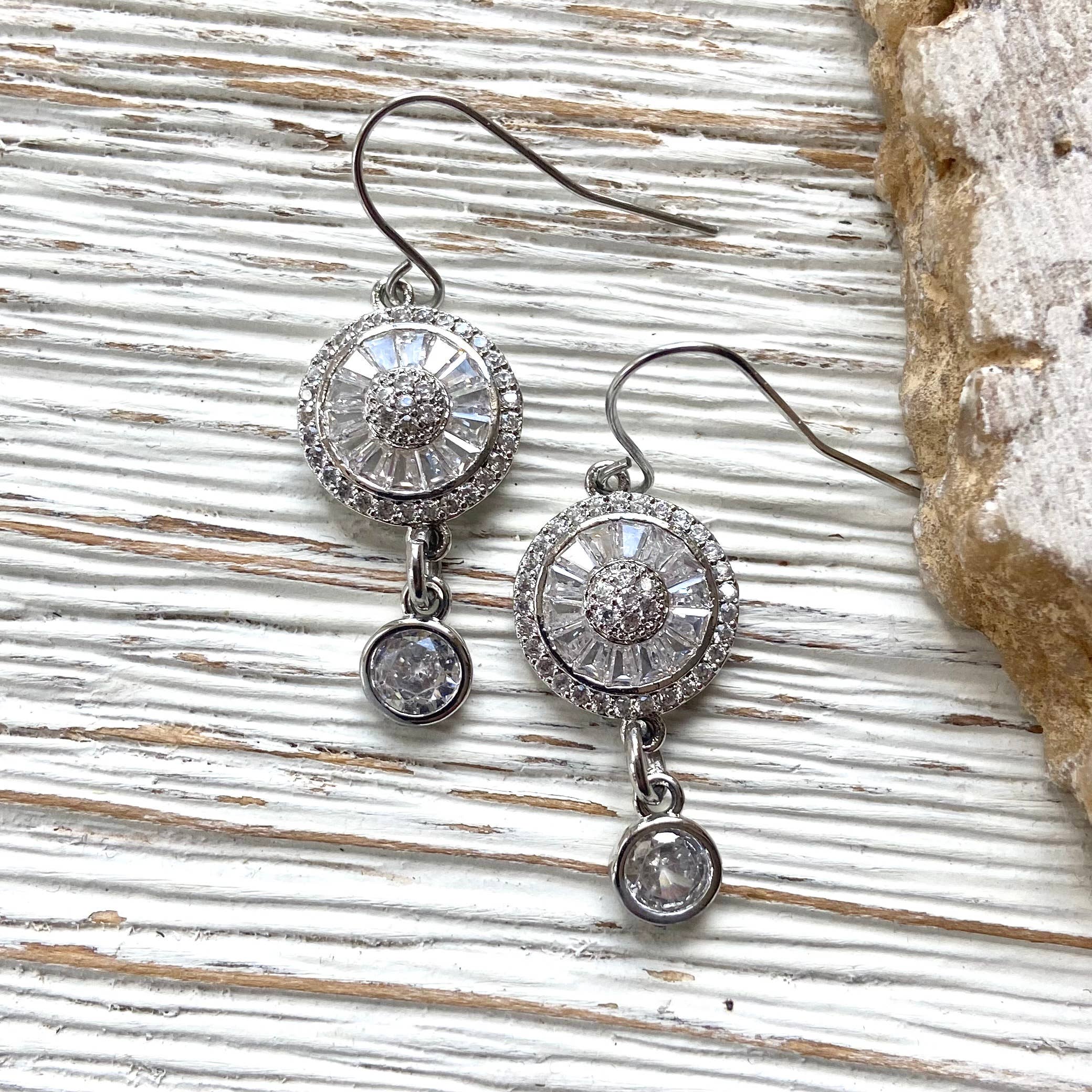 VB&CO Designs Handmade Jewelry - Wholesale Dangle Earrings - Sparkly crystal earrings prom bridal boutique 1