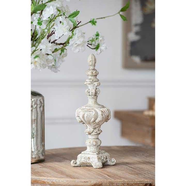 D4.5x13.5" Antique Finial Cement Sculpture for wholesale by A&B Home Group Inc.