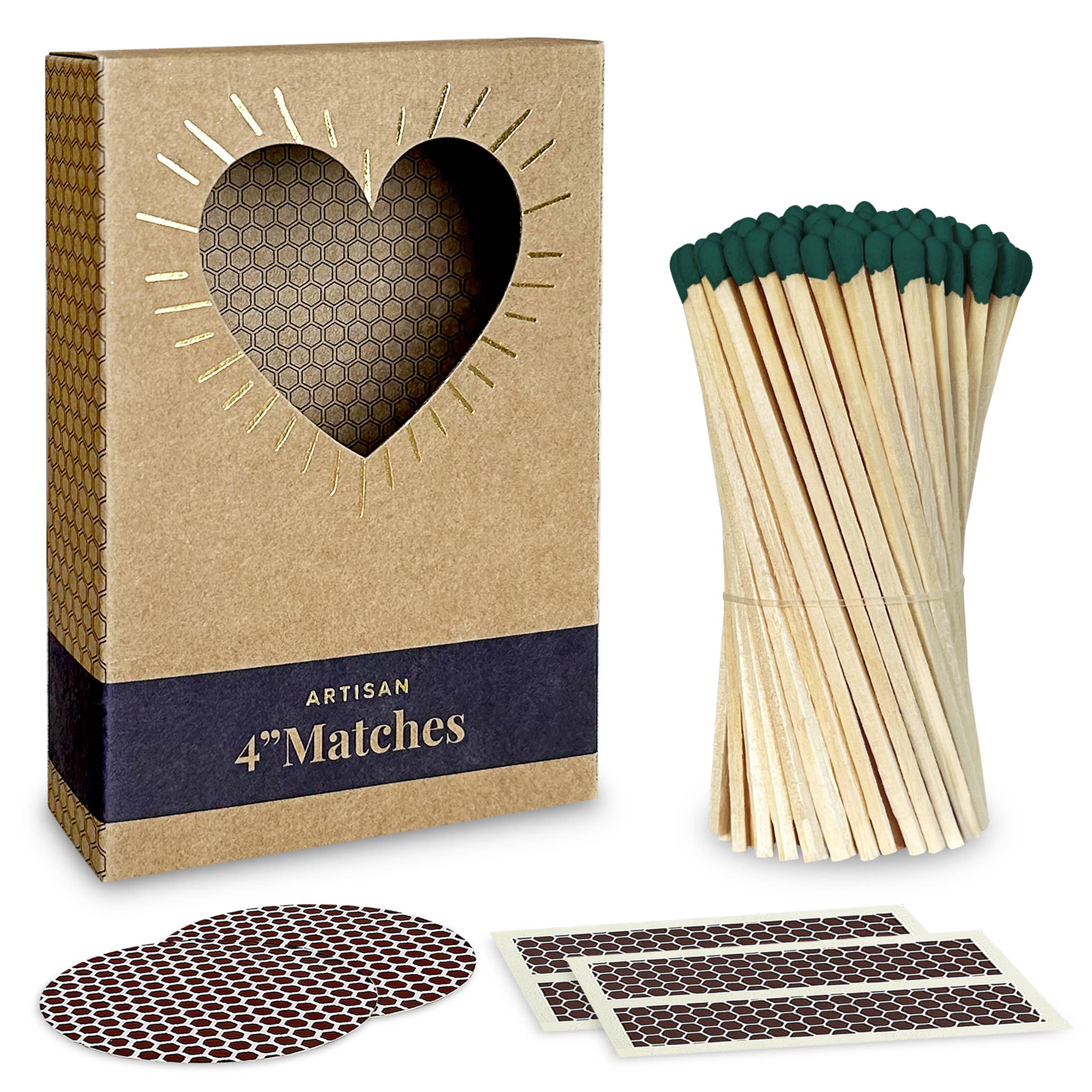 Thankful Greetings - Wholesale Matches - 4" Refill Matches - Colors of Your Choice + Striker Stickers14