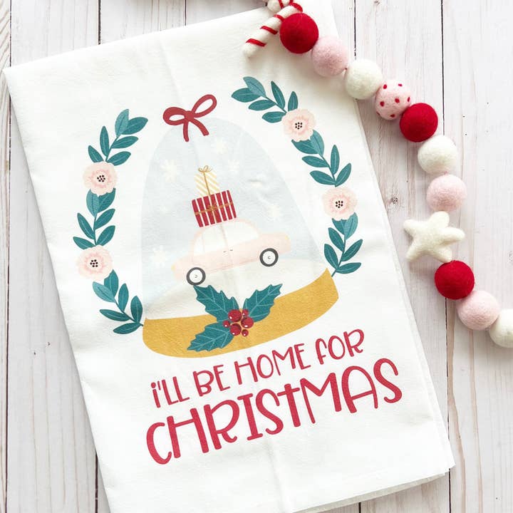 Home for Christmas Tea Towel for wholesale by Suburban Soiree
