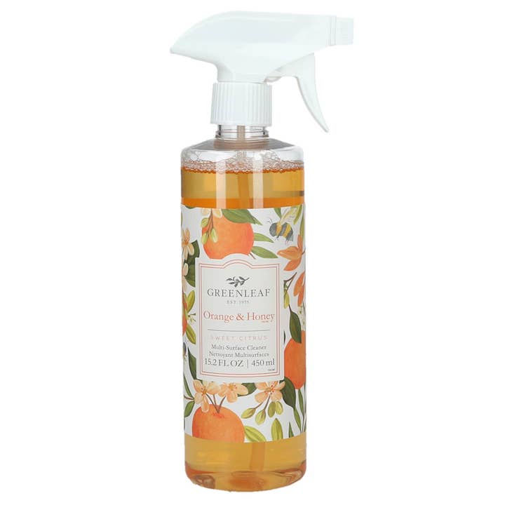 Greenleaf Gifts - Wholesale Multi-Surface Cleaner - Orange & Honey Multi-Surface Cleaner 4 Pack