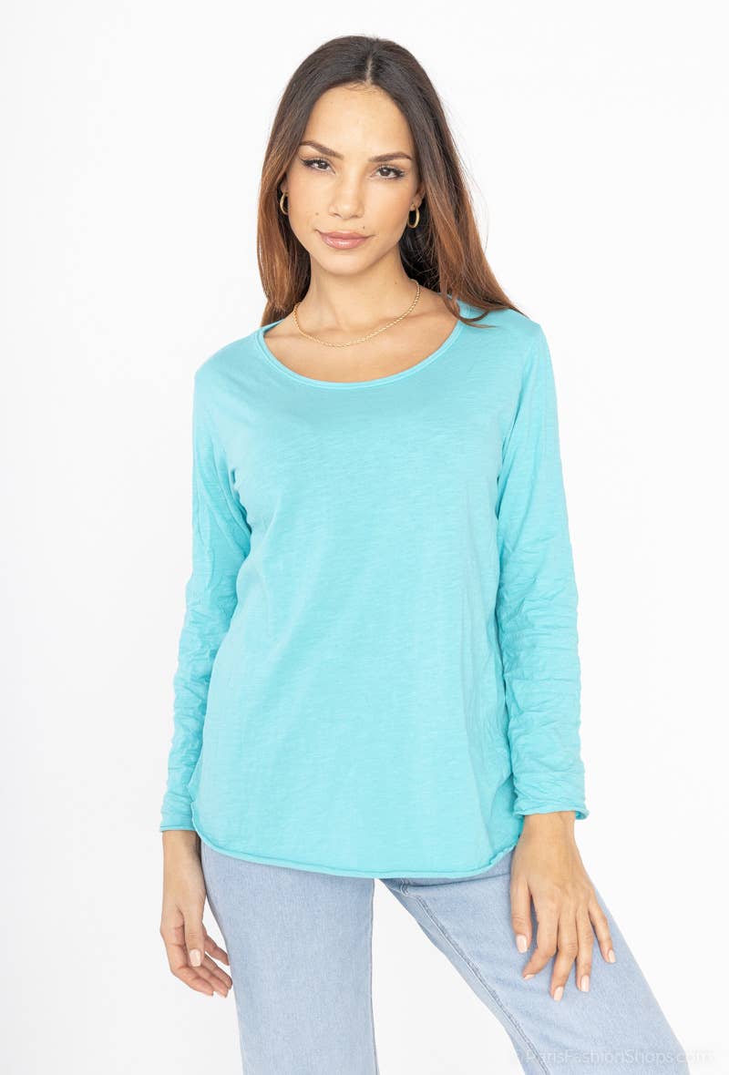 LINEN & COTTON HOUSE - Wholesale T-shirt (Zonder tekening) - Dames - 8008 basic katoenen T-shirt7