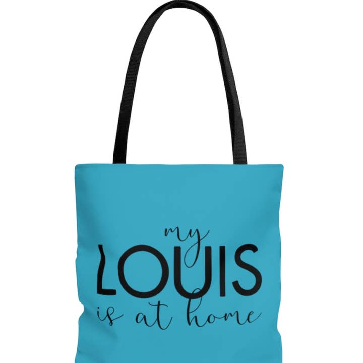 Teal I left my Louis at home east coast tote for wholesale by Game Face Team Shop