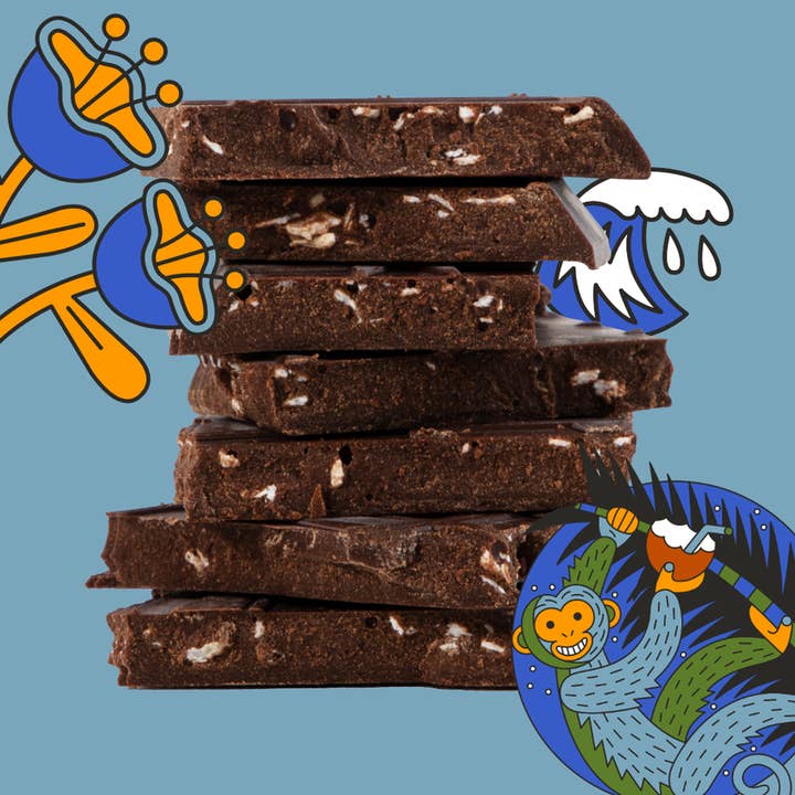 Seattle Chocolate Presents Maeve - Wholesale Chocolate Bar - Coconut Island (Coconut Sea Salt) Truffle Bar