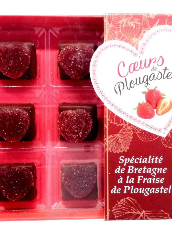Boxes of 9 “Coeurs de Plougastel” chocolates for wholesale by SASU MICHEL CHATILLON