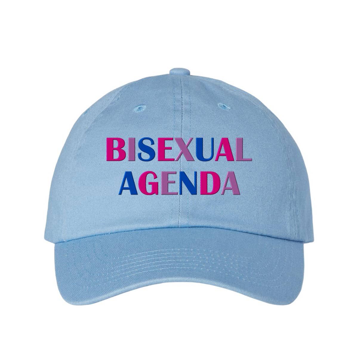 Lucky Luna Apparel - Wholesale Baseball Cap - Unisex - Bisexual Agenda Embroidered Dad Hat1
