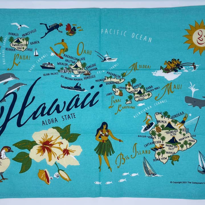 Hawaii Tea Towel for wholesale by Galleyware