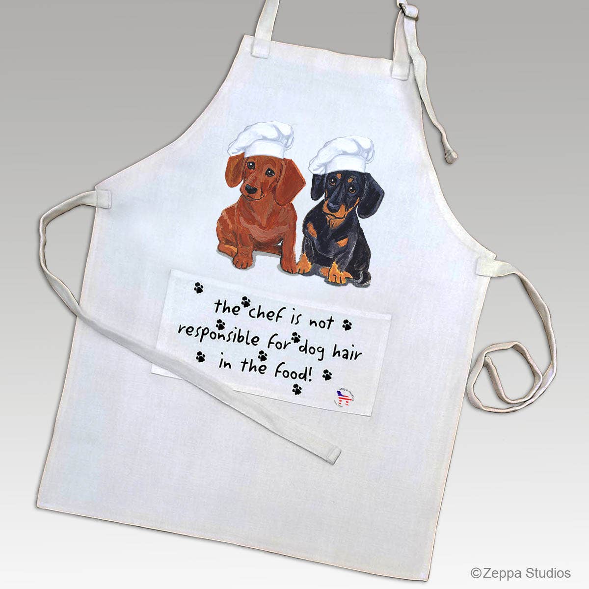 Zeppa Studios - Wholesale Apron - Dachshund Pair Apron1