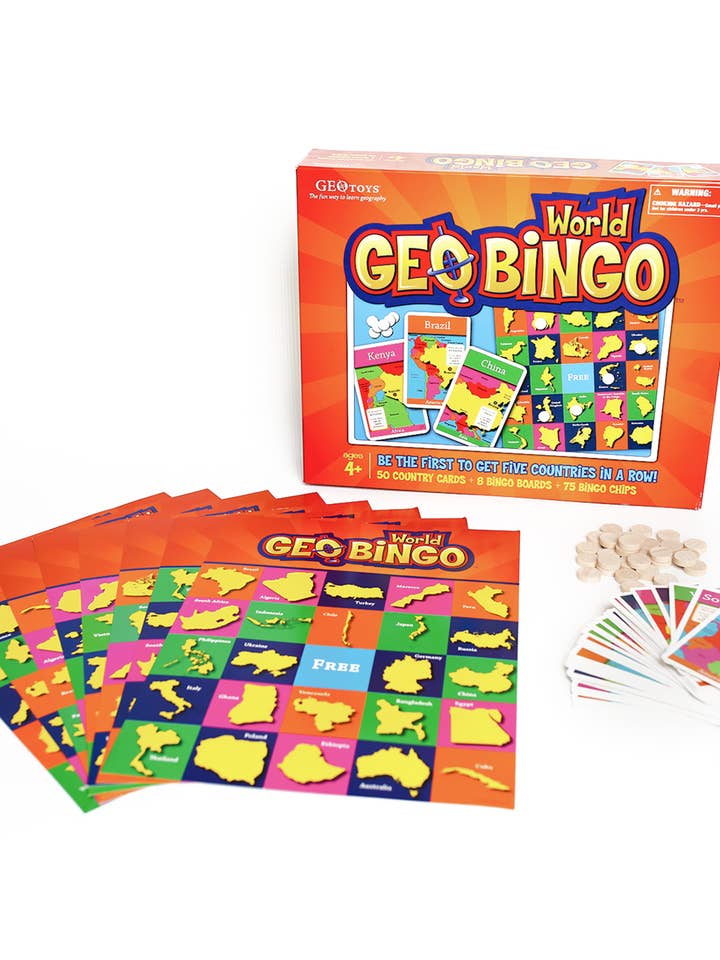 Geotoys GeoBingo World Board Game - Learn World Geography for wholesale by Geotoys