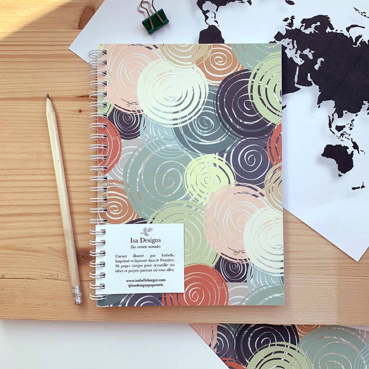 Taccuino A5 a spirale - 96p bianche vuote - Spirale per la vendita all'ingrosso da parte di Isa Designs