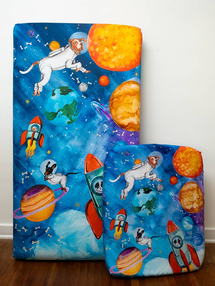 Barkside of the Moon crib sheet set for wholesale by Moon Star Baby