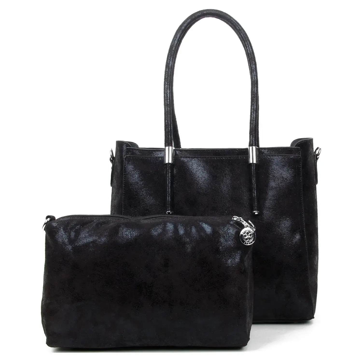 Superbia - Wholesale Top Handle Bag - Women's - Medium Size Metallic  Bag in Bag with Long Strap-70380