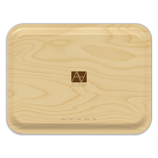 Trays4Us - Wholesale Serving Tray - Snowy Barn Winter  Serving Tray by Alyssa Watters1