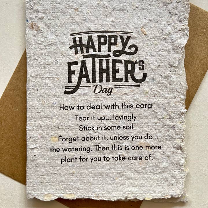 Rockywoods Studio - Wholesale Father's Day Card - Happy Father's Day Plantable Greeting Card1