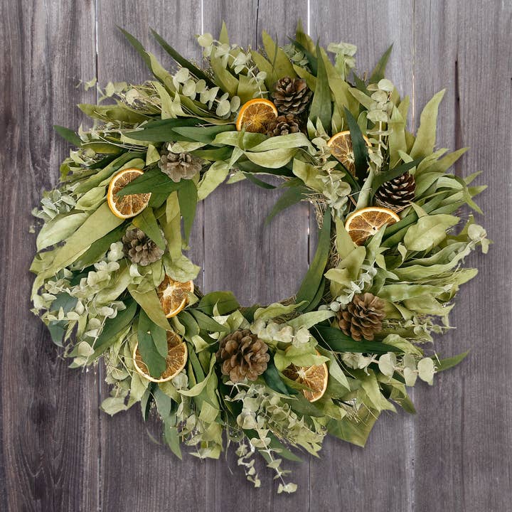 Andaluca - Wholesale Wreath - Citrus & Eucalyptus Spice Wreath1