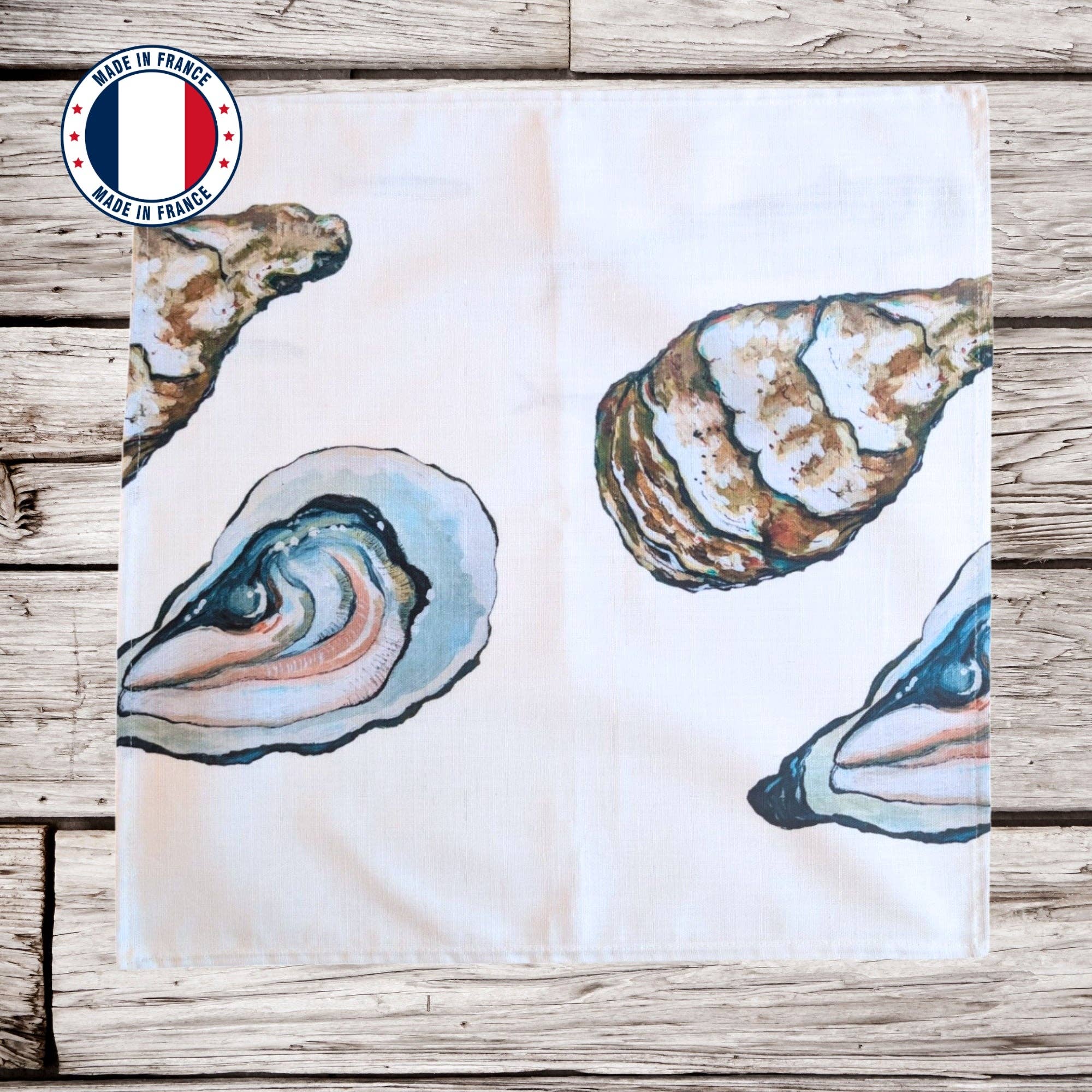Varek Illustrations - Wholesale Dinner & Cloth Napkin - Basketweave cotton napkin: Oyster1