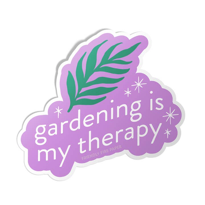 Garden Therapy - Adesivo in vinile per la vendita all'ingrosso da parte di Friendly Fire Paper