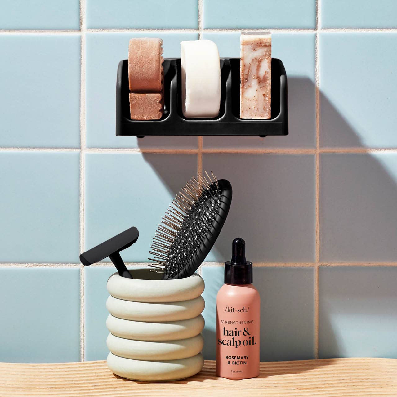 KITSCH - Wholesale Bath Soap Dish - Self-Draining Soap Dish - Black12