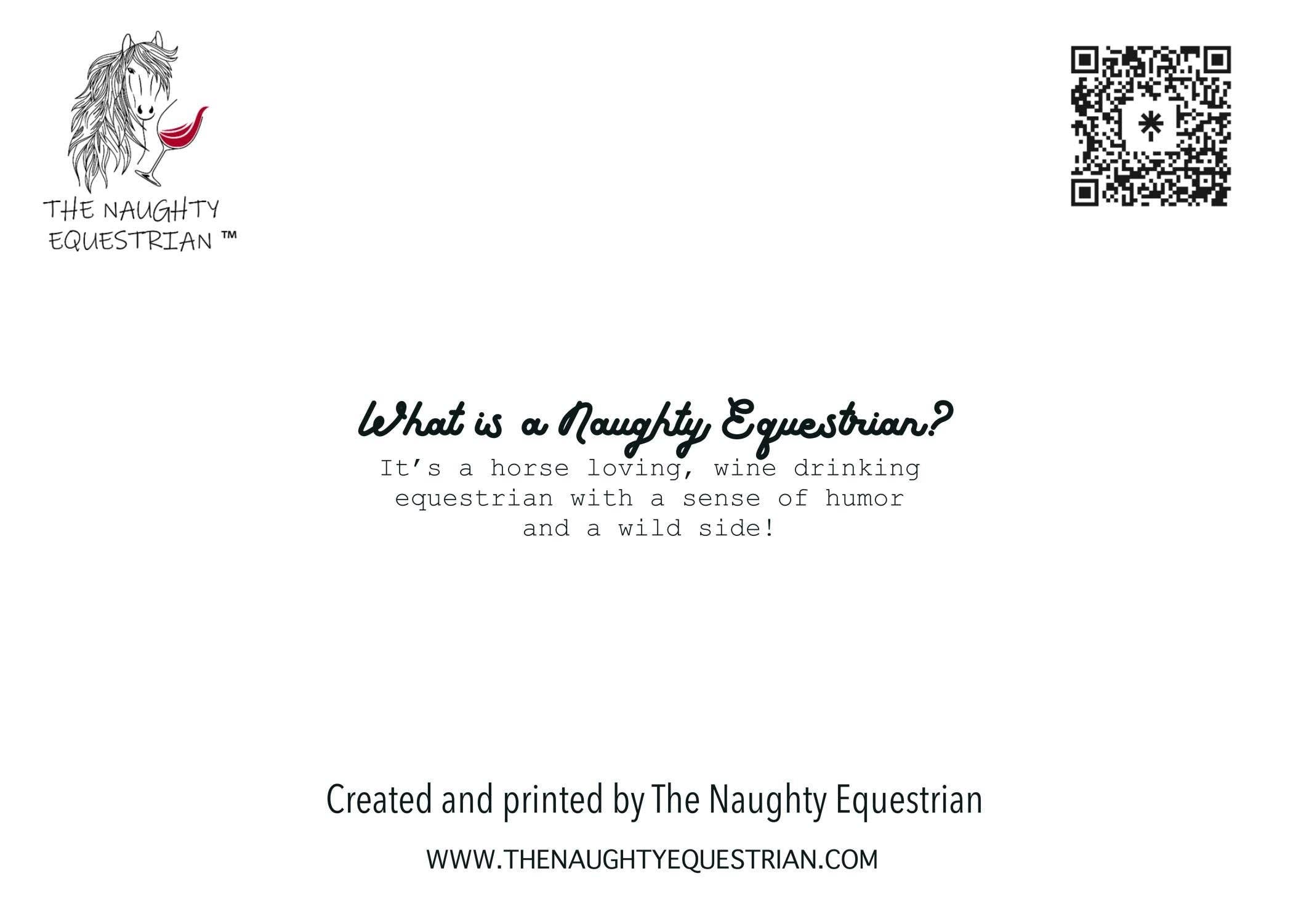 The Naughty Equestrian - Wholesale Sympathy Card - Equine Sympathy Card: Loss of Foal, Echoes of Grace2