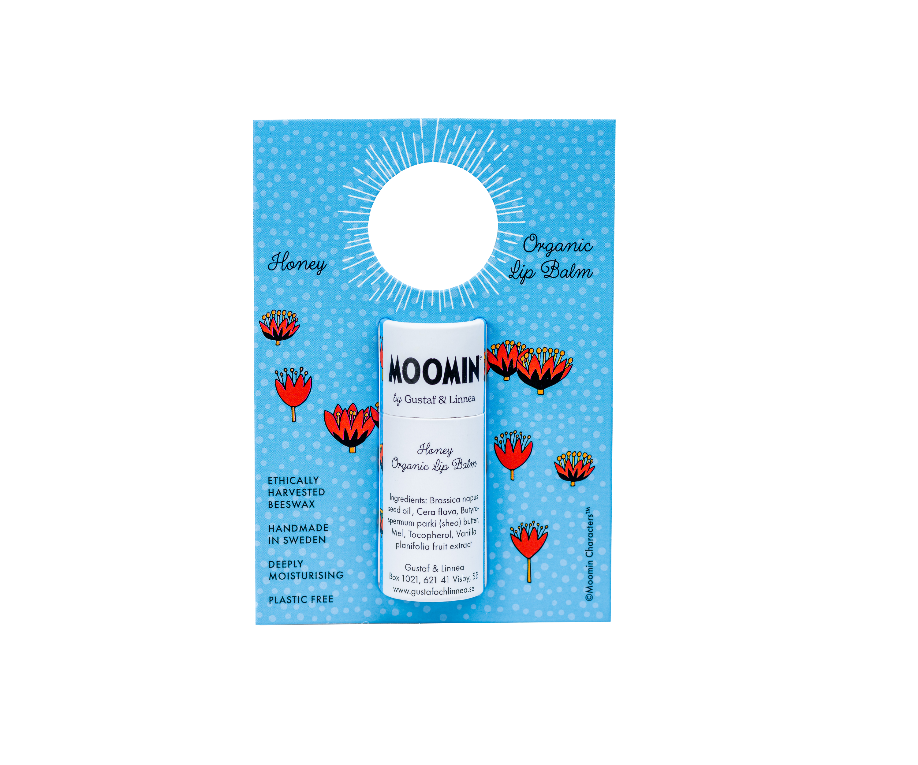 Gustaf och Linnea – wholesale Läppbalsam – Moomin by G&L - Lip balm av bivax med honung4