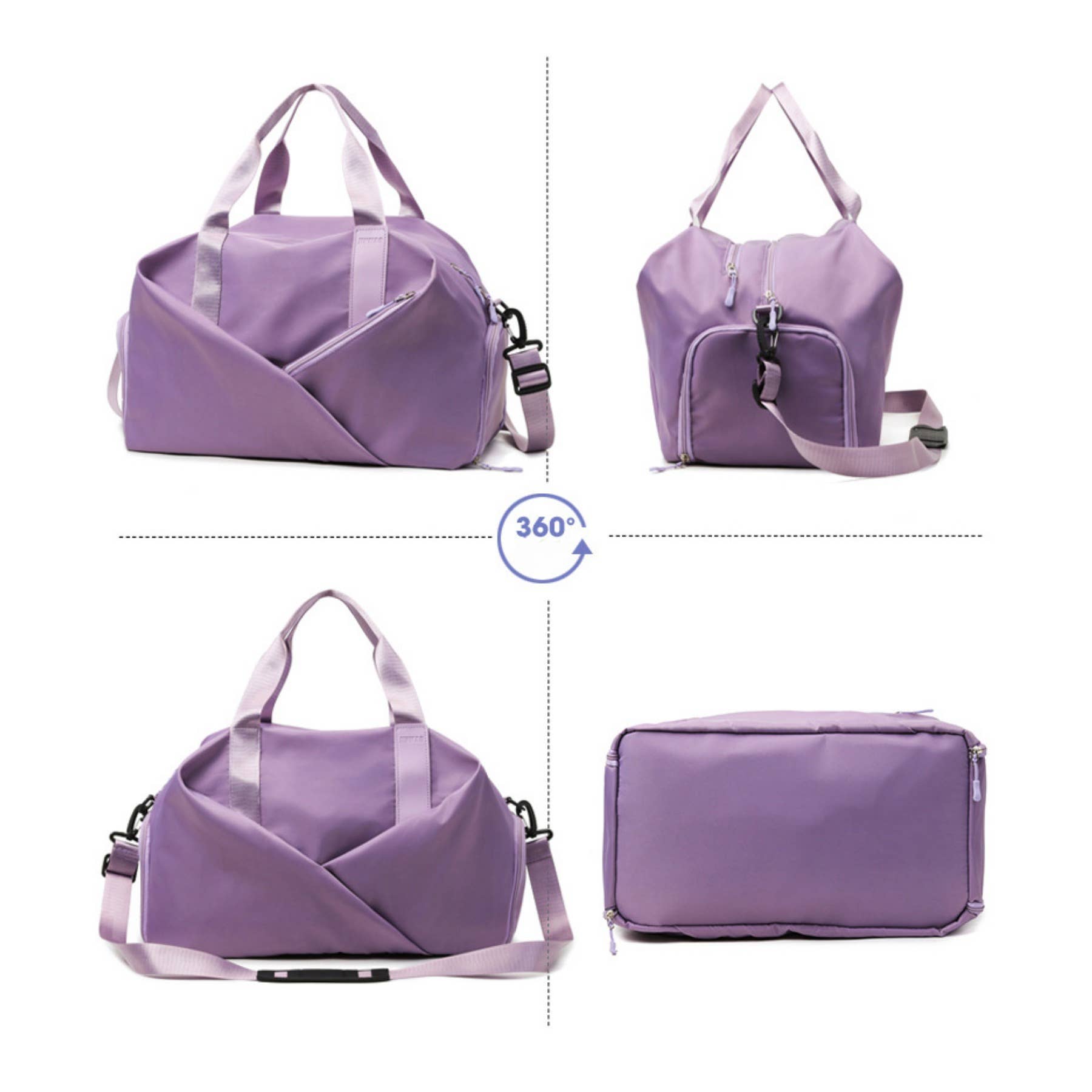 wandf - Vente Sac de voyage – femme - Sac de sport de voyage et de fitness - Séparation étanche pour le mouillé et le sec7