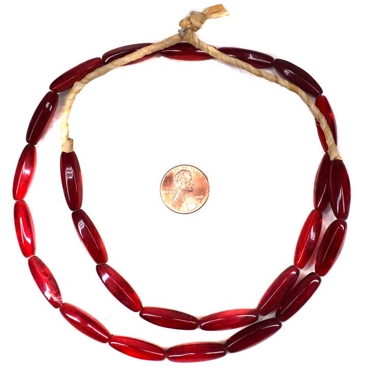 Africa Direct - Wholesale Beads - Red Cranberry Trade Beads Czech
