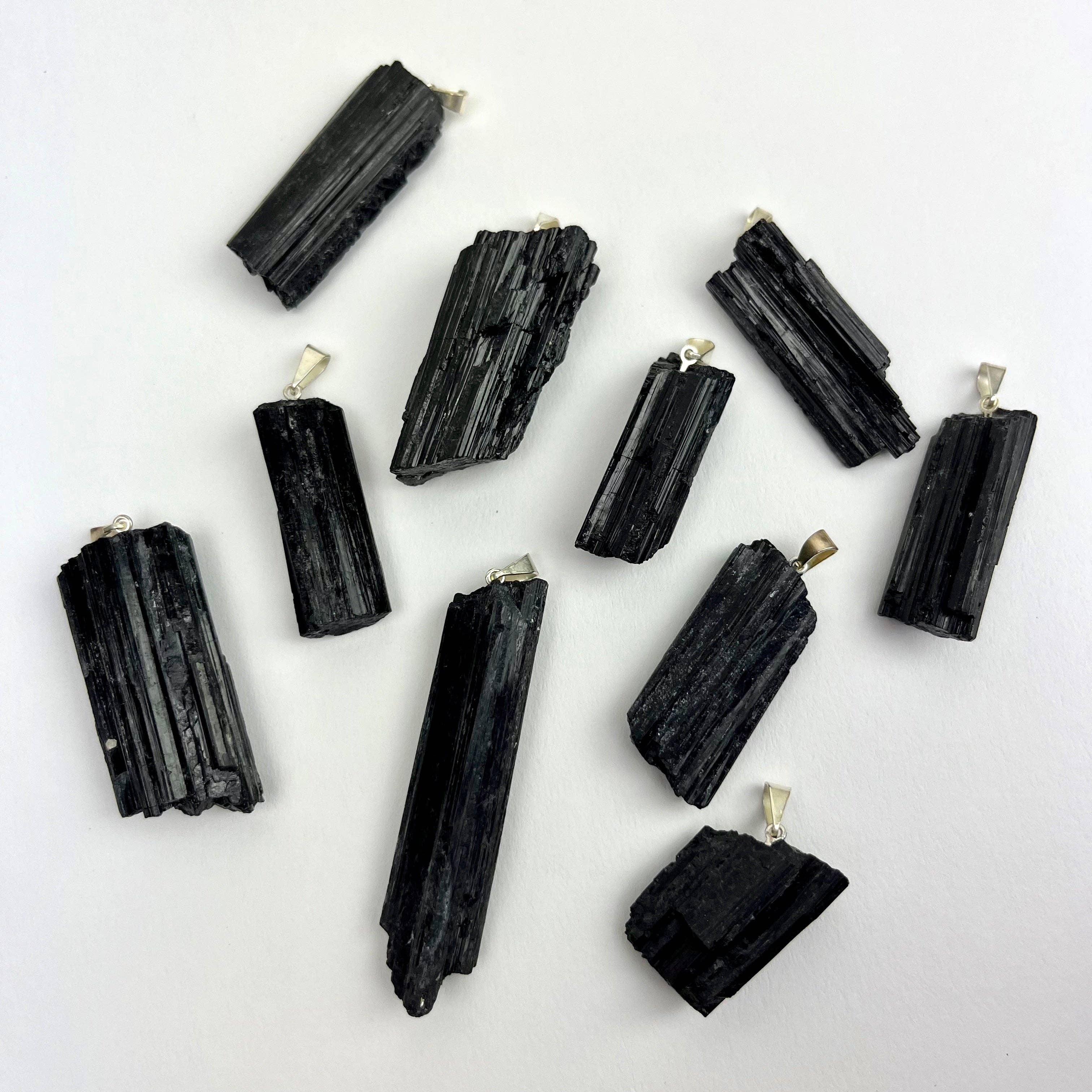 Pelham Grayson Rose - Wholesale Individual Charm/Pendant - Black Tourmaline Pendants | 30-50mm | Brazil1