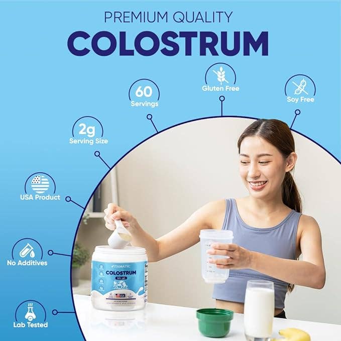 Vitamatic - Wholesale Oral Supplement/Vitamin - Vitamatic Bovine Colostrum Powder |50% Highest IgG| 120 Gram1