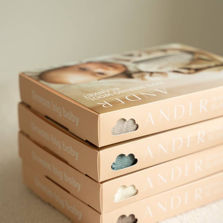 Ander - Wholesale Bedding blanket – Kids & Baby - 100% Merino wool baby blanket - Apollo - 75x100cm Made in PL10