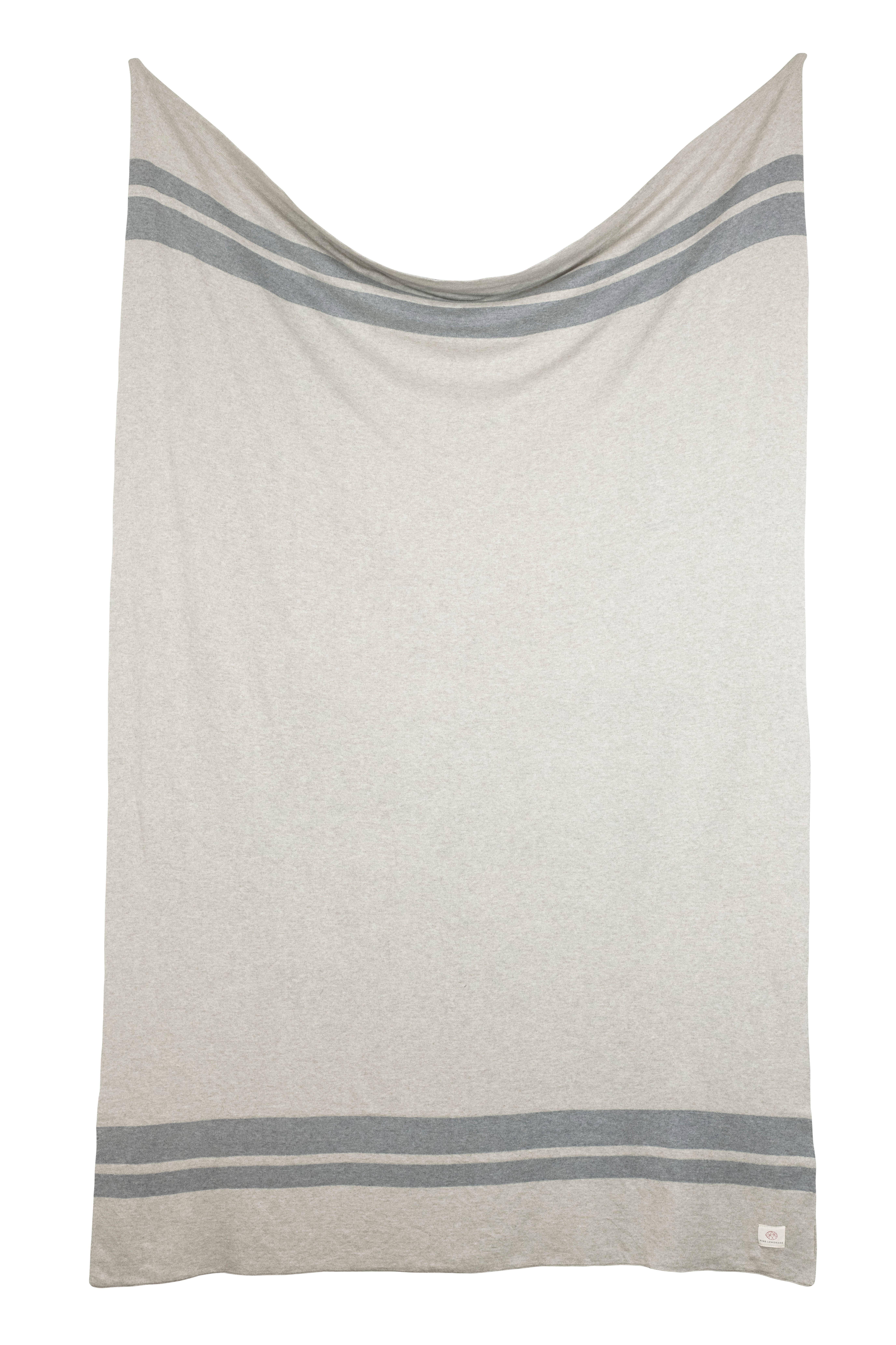 Pink Lemonade – wholesale Travel blanket – Dual - Love - Linen/Lt Grey Mel2