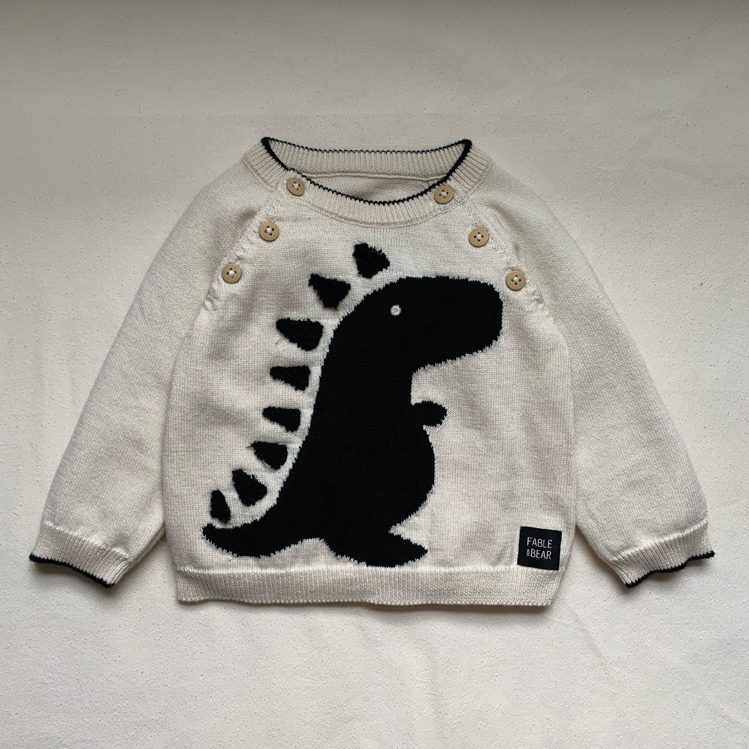Fable & Bear - Wholesale Knit Sweater - Baby - Dino Jumper1