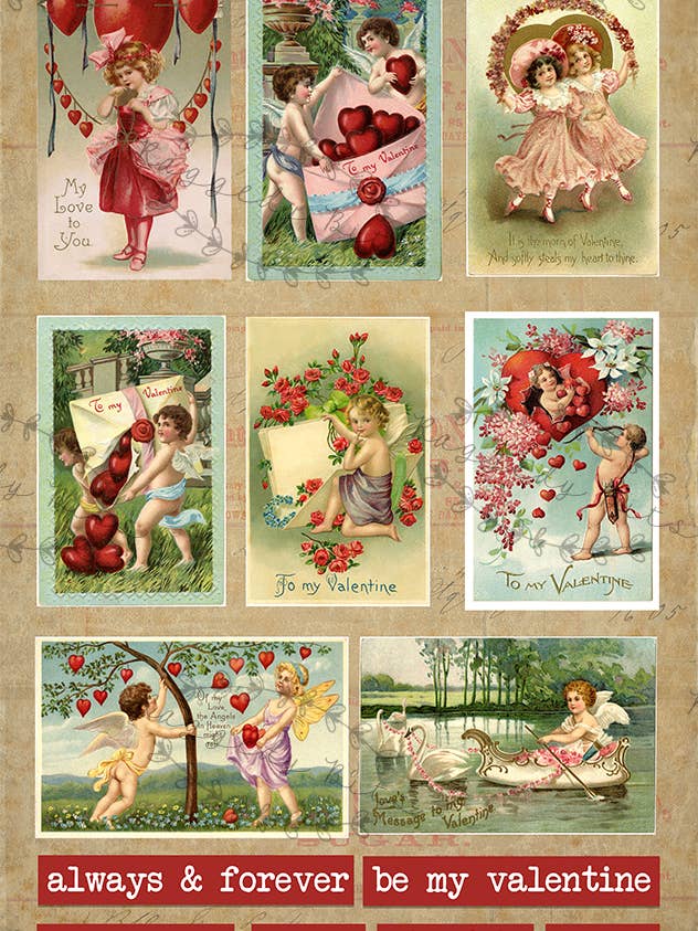 Papel de decoración para tarjetas postales de San Valentín o boda para venta al por mayor de Raggedy Bits