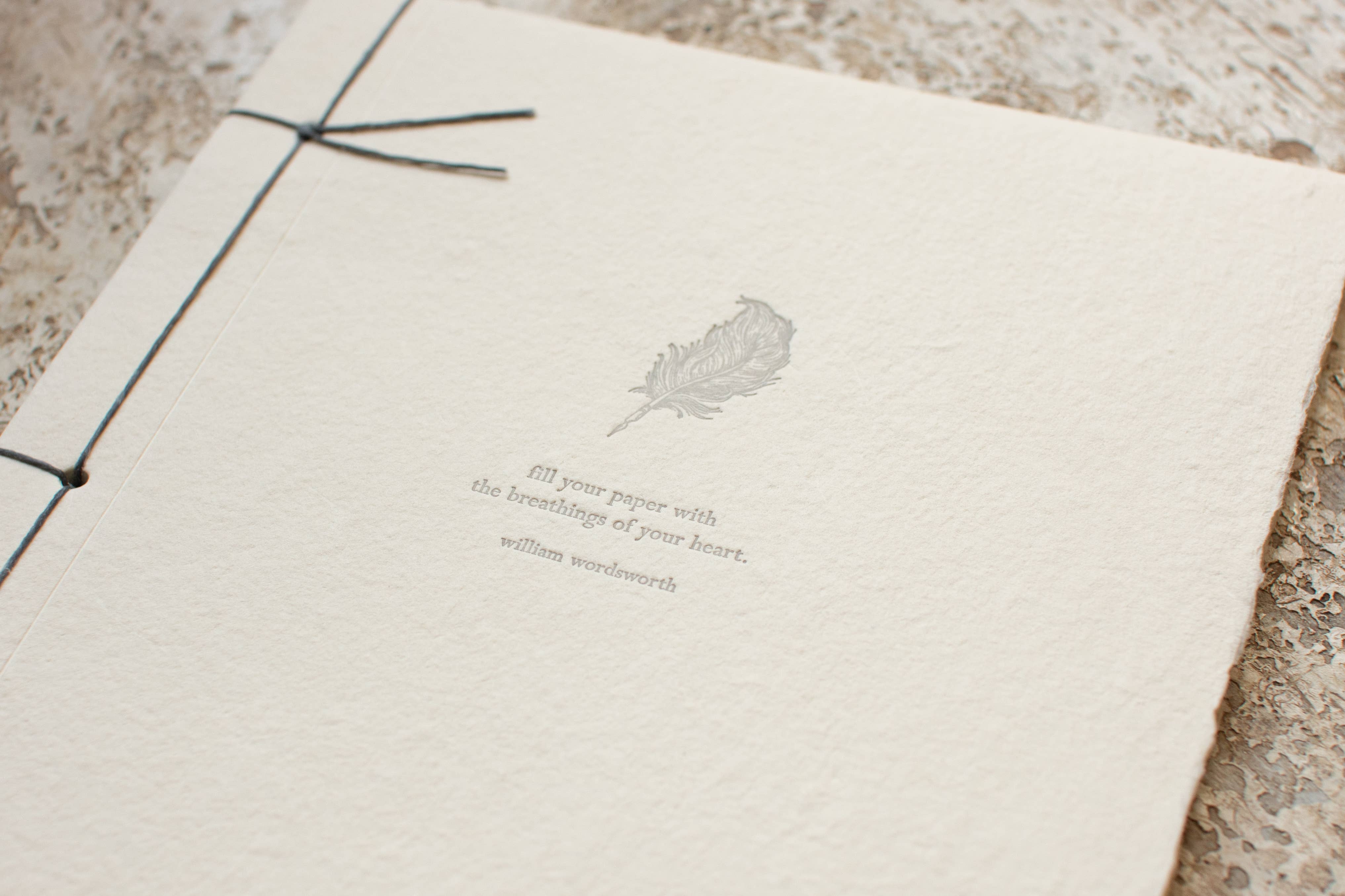 Oblation Papers & Press - Wholesale Journal/Diary - William Wordsworth Handmade Paper Inspiration Journal1