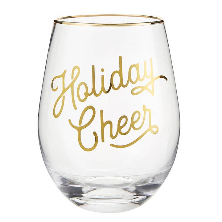 Wine Glass - Holiday Cheer for wholesale by Santa Barbara Design Studio by Creative Brands