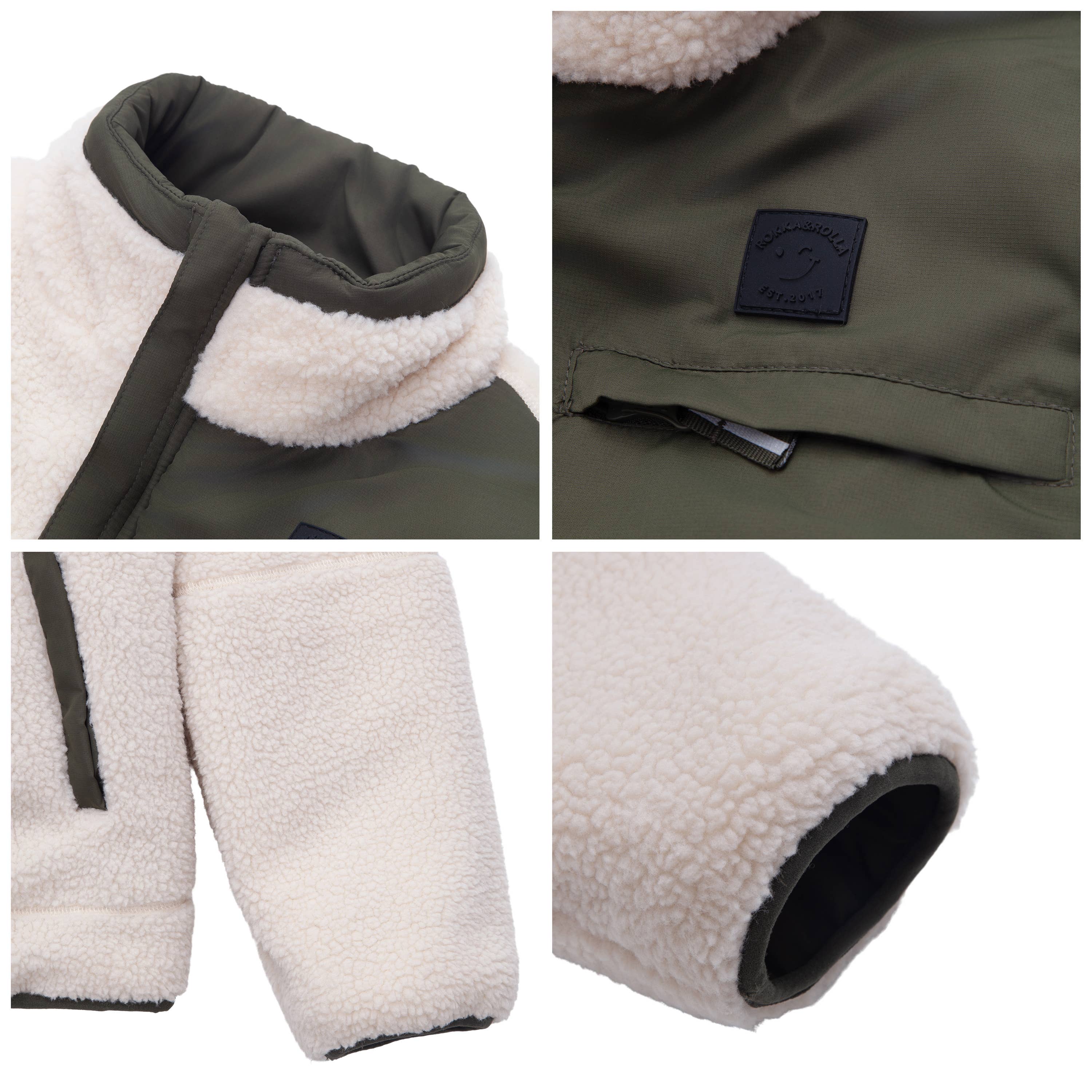 Rokka & Rolla - Wholesale Puffer Jacket - Kids - Boys' Reversible Quilted Jacket Fleece Puffer Coat10