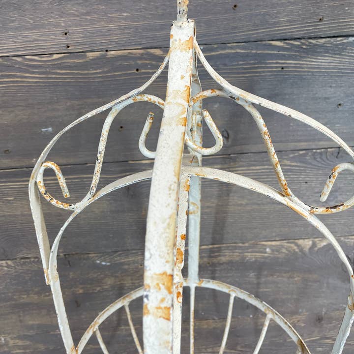 My Amigos Imports - Wholesale Hanging Planter - La Belle Hanging Iron Planter Garden Basket-White-28 inches