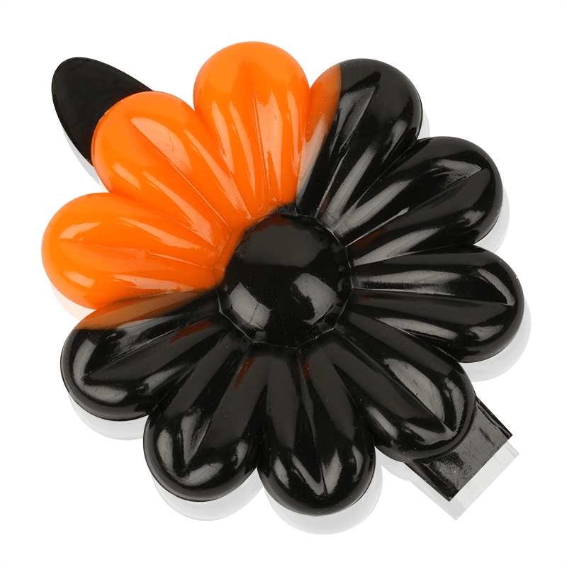 Annie International, Inc. - Wholesale Hair Accessories Set - Women's - Joy Daisy Barrettes 12ct Black & Orange1