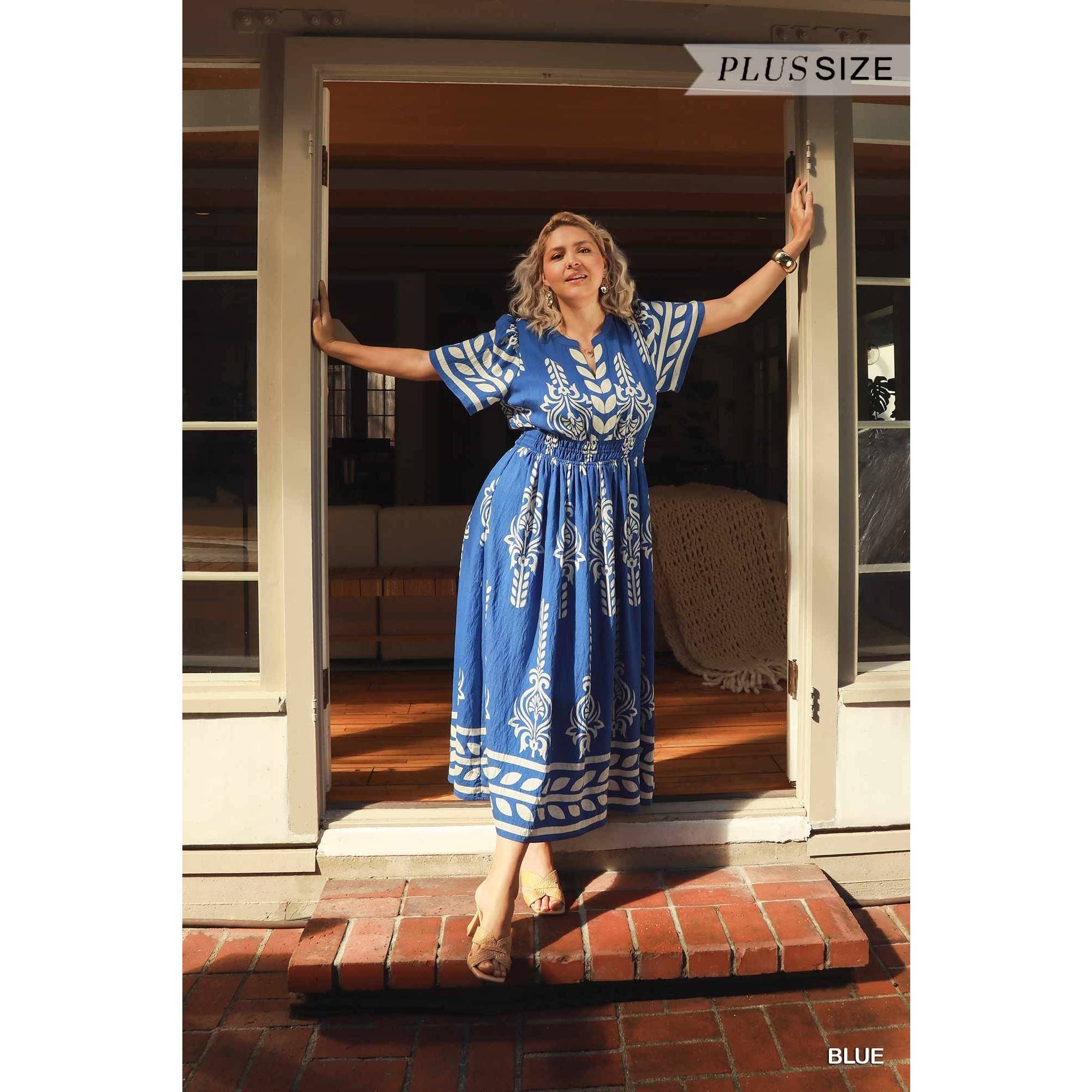 STYLE USA – Vestido - Mulher por atacado – Vestido Maxi Boho Chic PLUS7