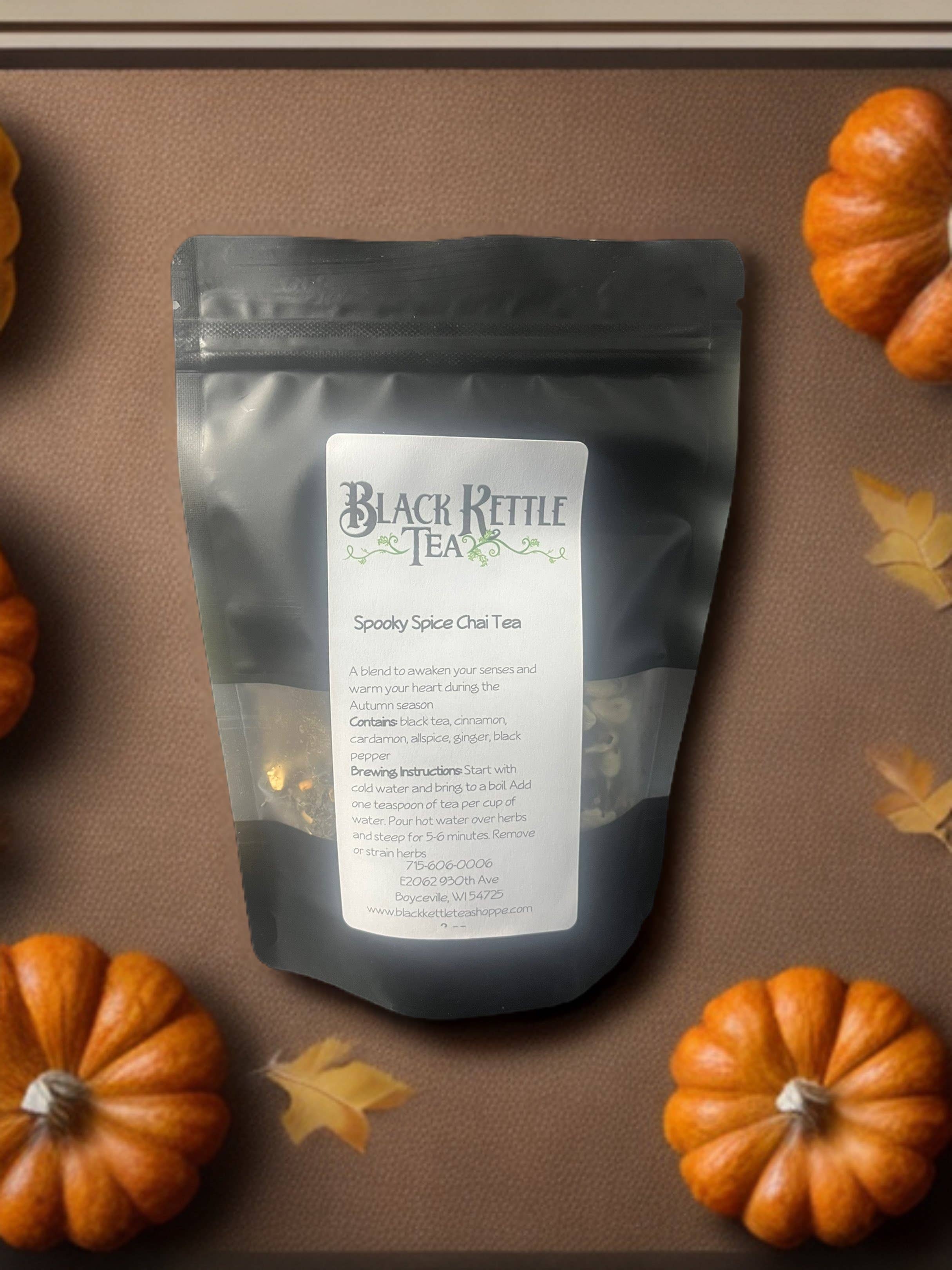 Spooky Spice Chai for wholesale by Black Kettle Tea